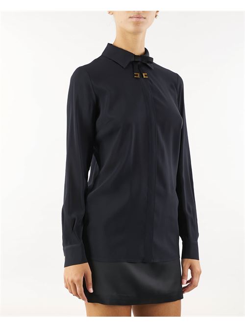 Camicia in georgette stretch con fiocco Elisabetta Franchi ELISABETTA FRANCHI | Camicia | CA09747E2110